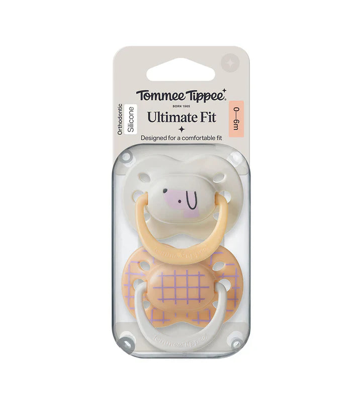 Tommee Tippee Ultimate Fit Soother 0-6M Pack of 2 Assorted