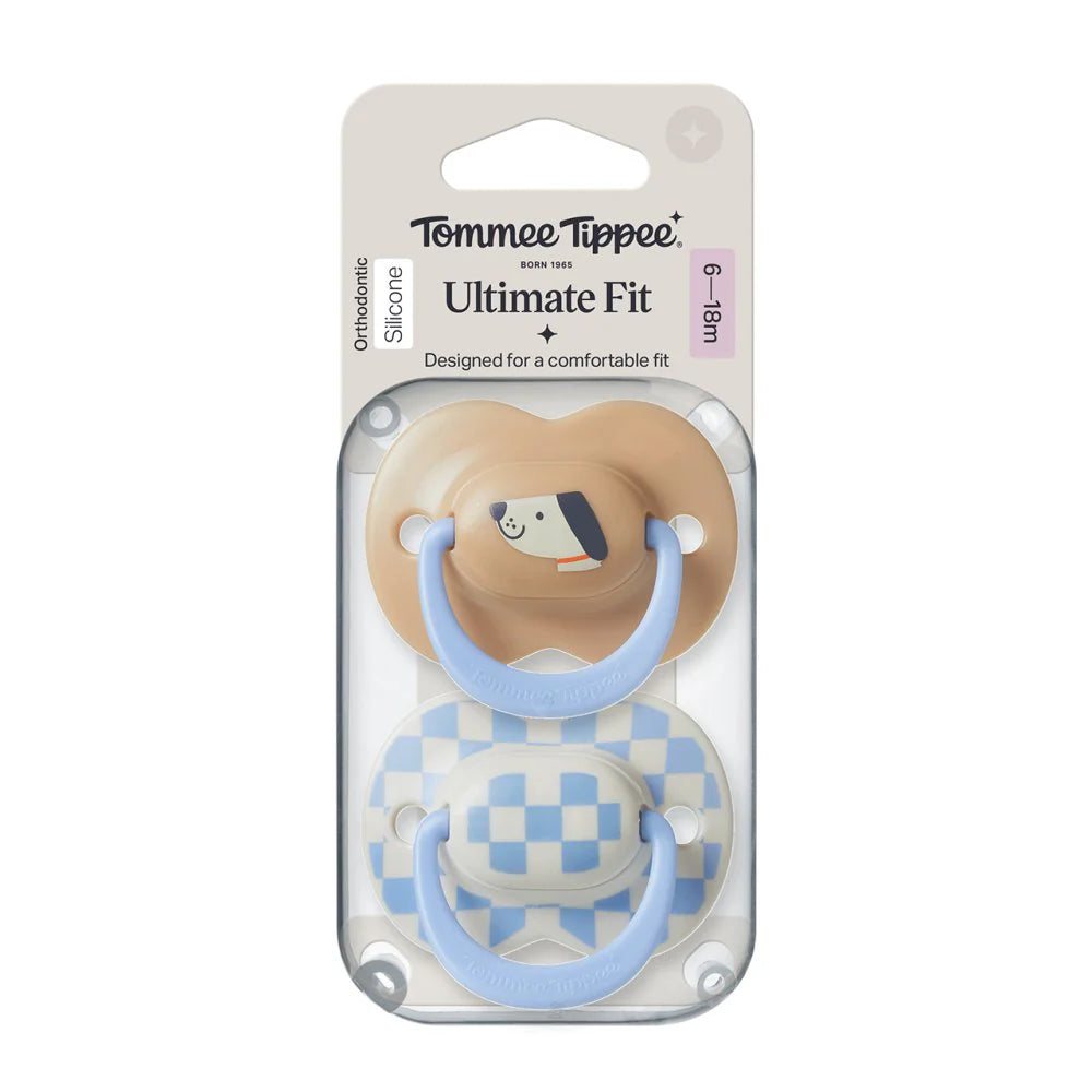 Tommee Tippee Ultimate Fit Soother Boy  6-18m Pack of 2 Assorted