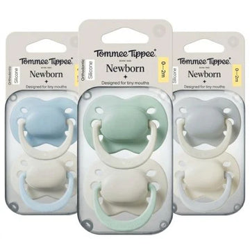 Tommee Tippee Newborn Soother 0-2m Boy Pack of 2 Assorted