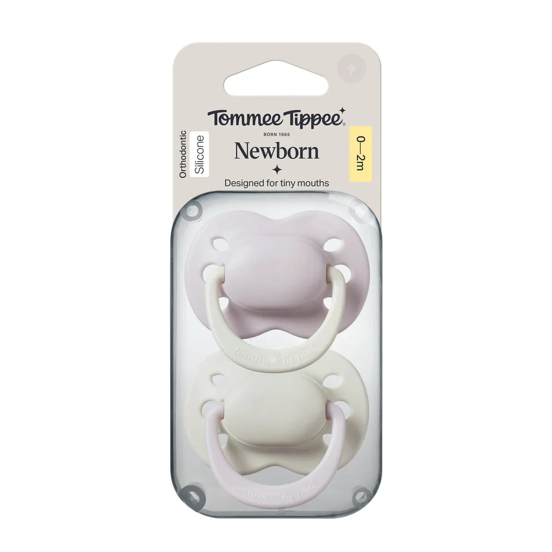 Tommee Tippee Newborn Soother 0-2m Girl Pack of 2 Assorted