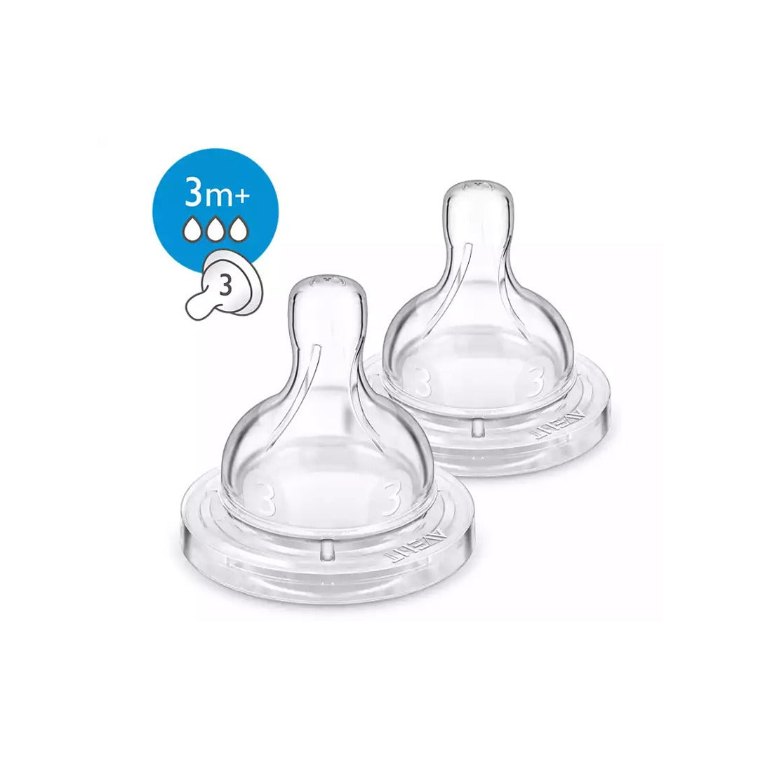 Avent Classic+ Teats 3m+ - Pack of 2 | Prenatal, Babies, Nusring, Cybex, Avent Bottle Sterilizer