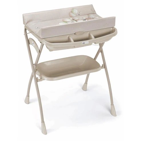 Volare Bath Tub With Stand & Changing Mat - Beige| Prenatal , Babies, Maternity