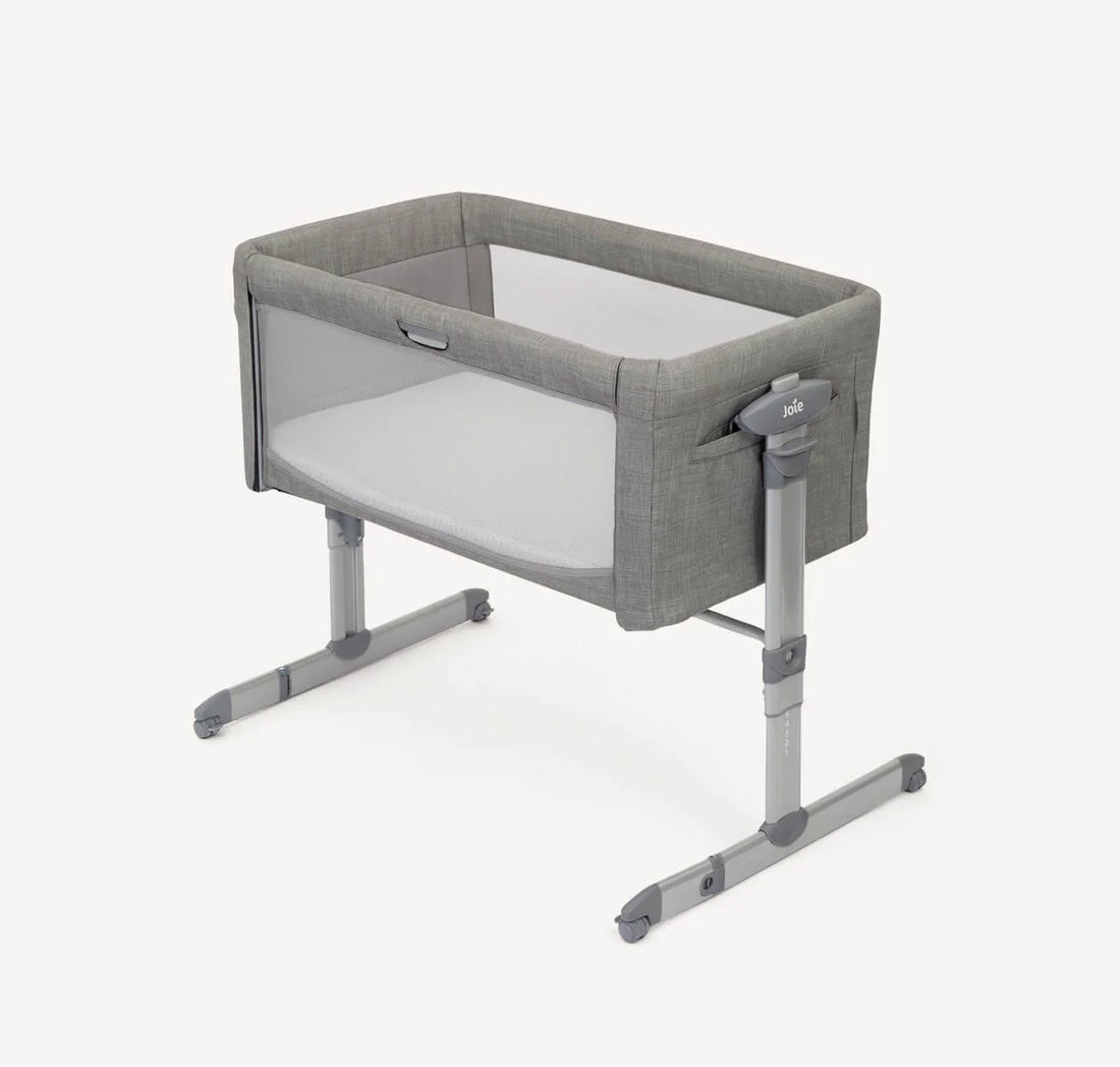 Roomie Glide bedside crib side by side Foggy gray