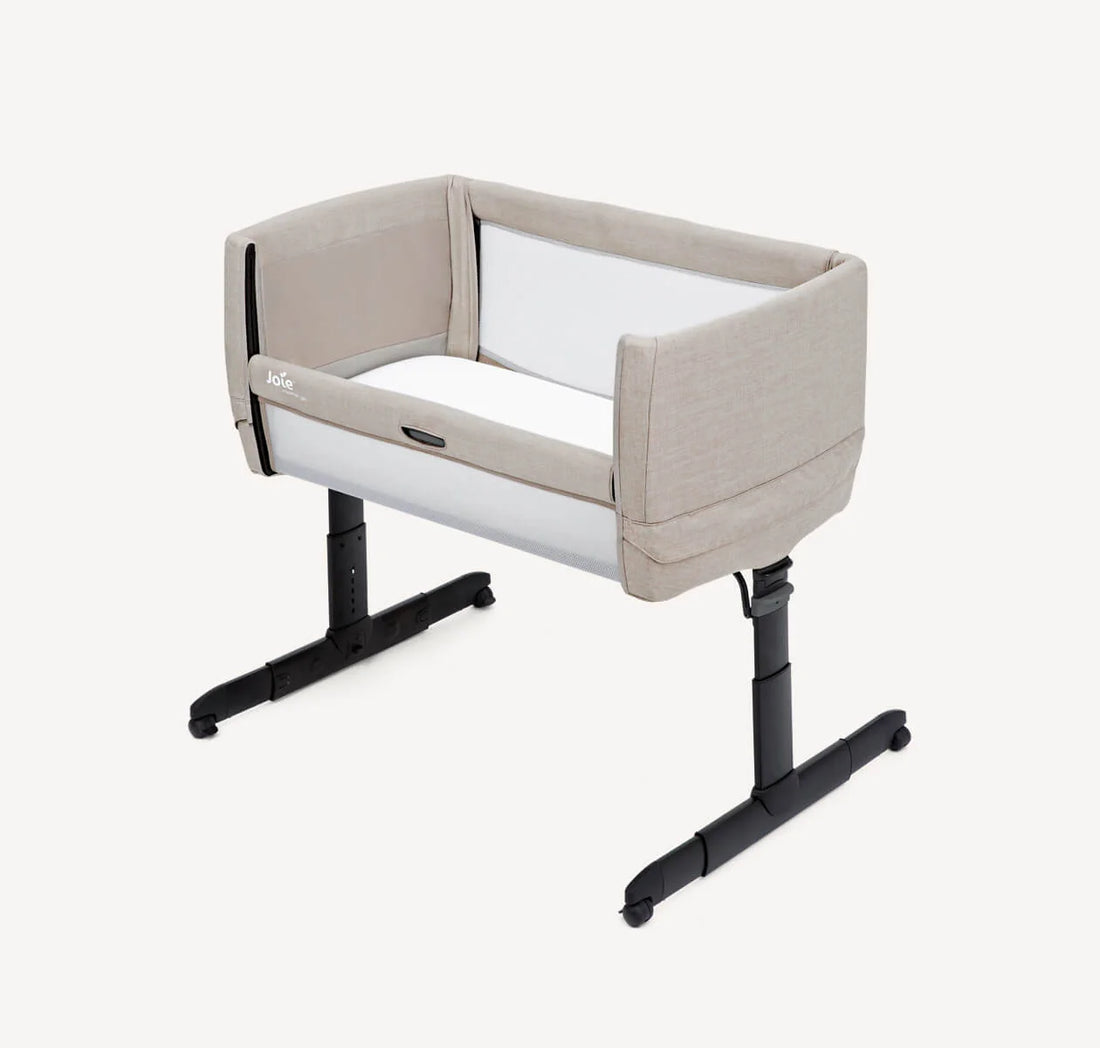 Roomie Go bedside crib side by side Clay
