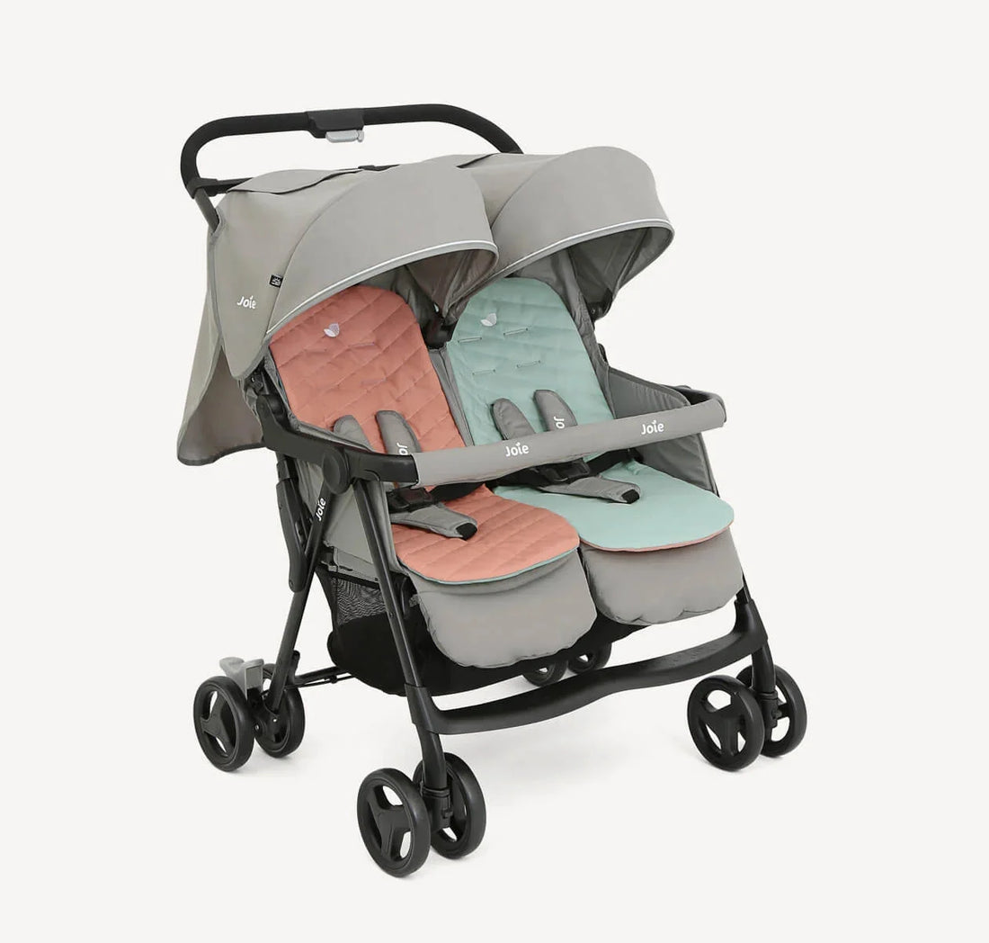 Aire twin stroller side by side Pebble