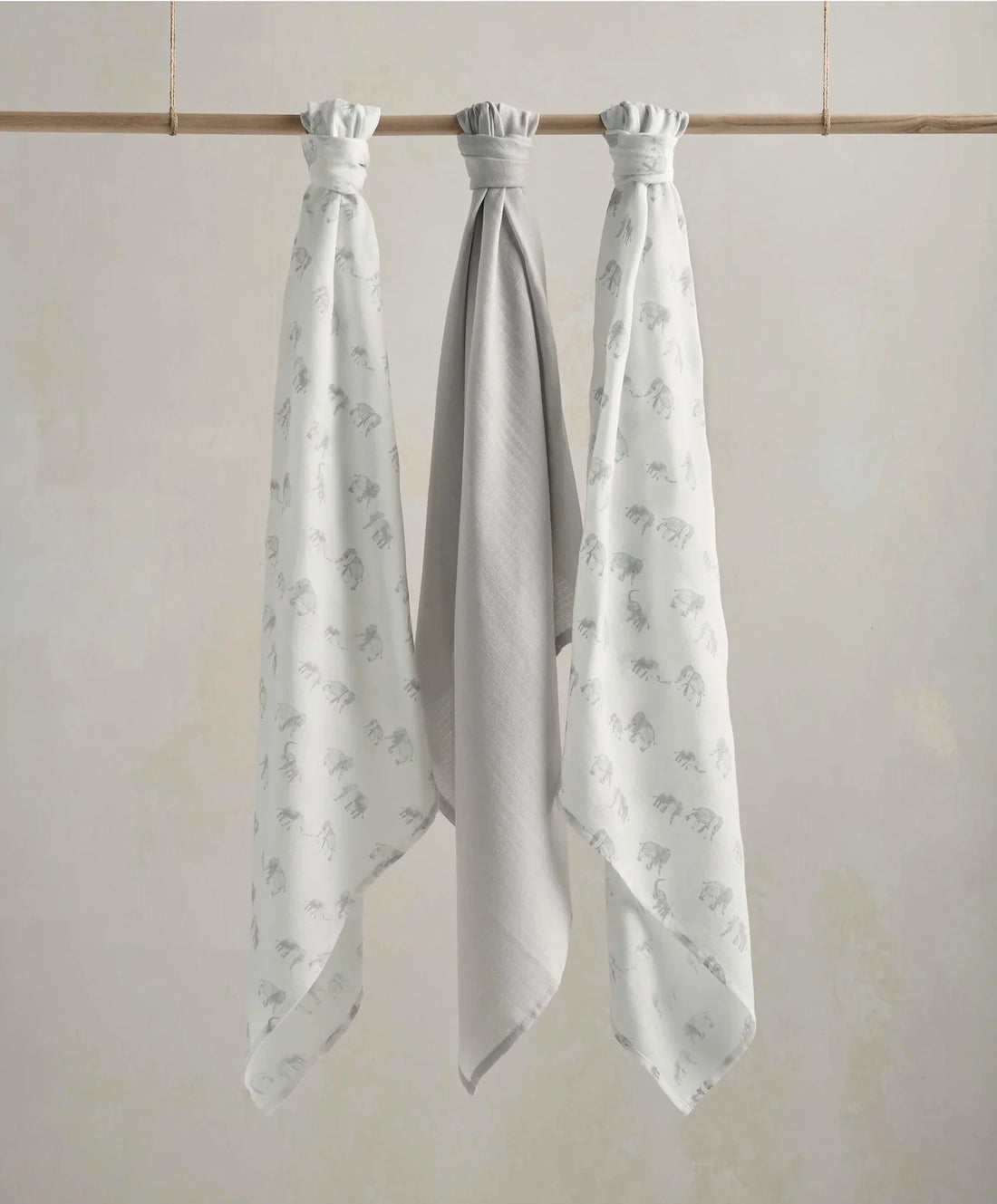Mamas & Papas Large Muslin Cloths (3 Pack) - Welcome to the World Elephant Muslin Cloth USA, Lebanon Babies