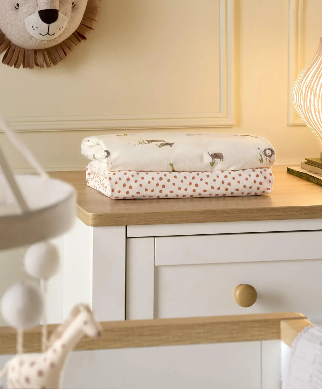 Mamas & Papas Cotbed Fitted Sheets (2 Pack) - Jungle Fitted Sheet