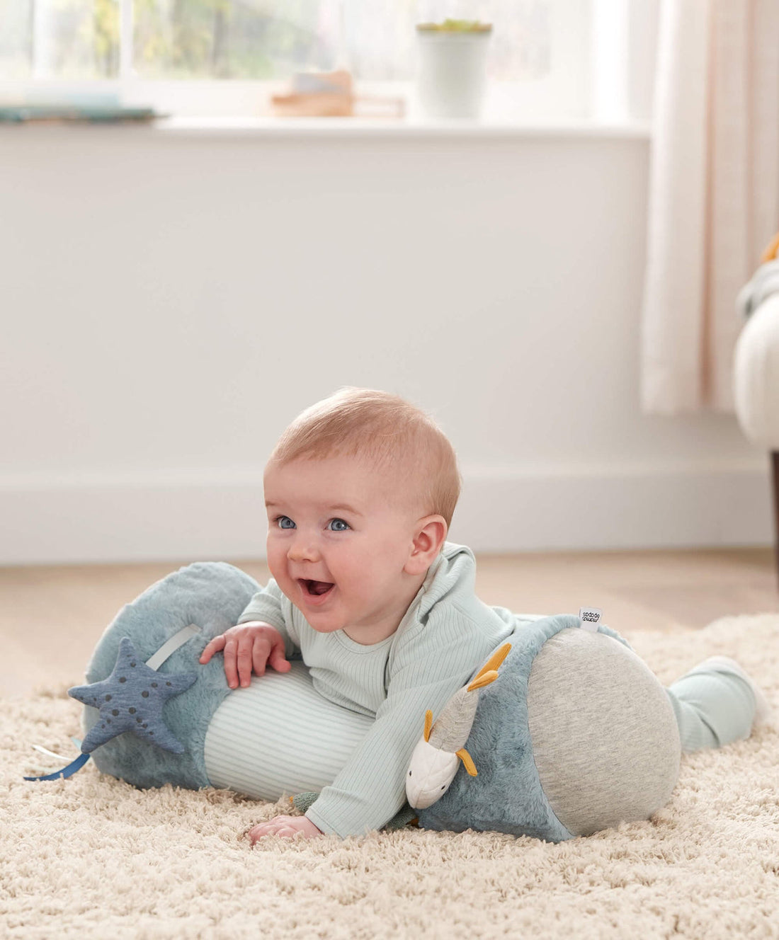 Mamas & Papas Welcome To The World Under The Sea Tummy Time Roll - Blue | Prenatal, Babies, Nusring, Cybex, Avent Tummy Time Mat