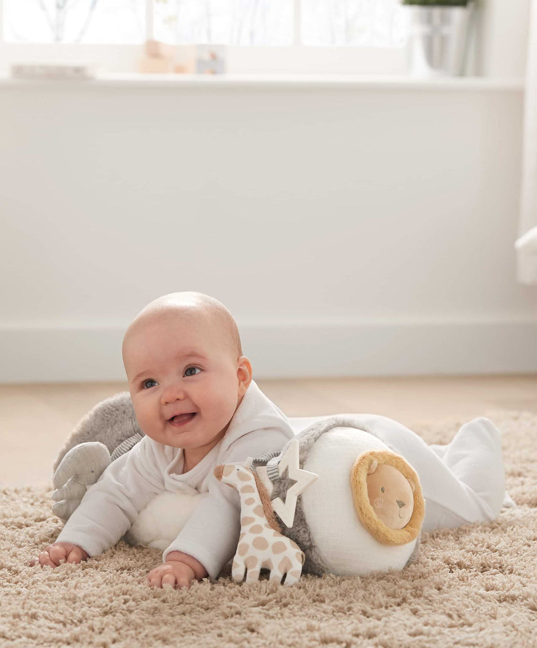 Mamas & Papas Welcome To The World Elephant Tummy Time Roll - Grey | Prenatal, Babies, Nusring, Cybex, Avent Tummy Time Mat