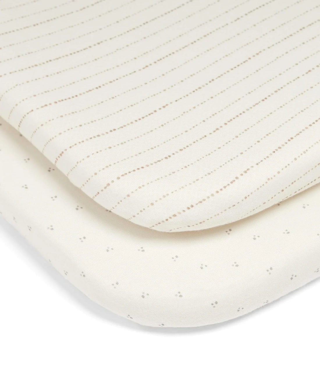 Mamas & Papas 2 Pack Lua Bedside Crib Sheets - Oatmeal Fitted Sheet