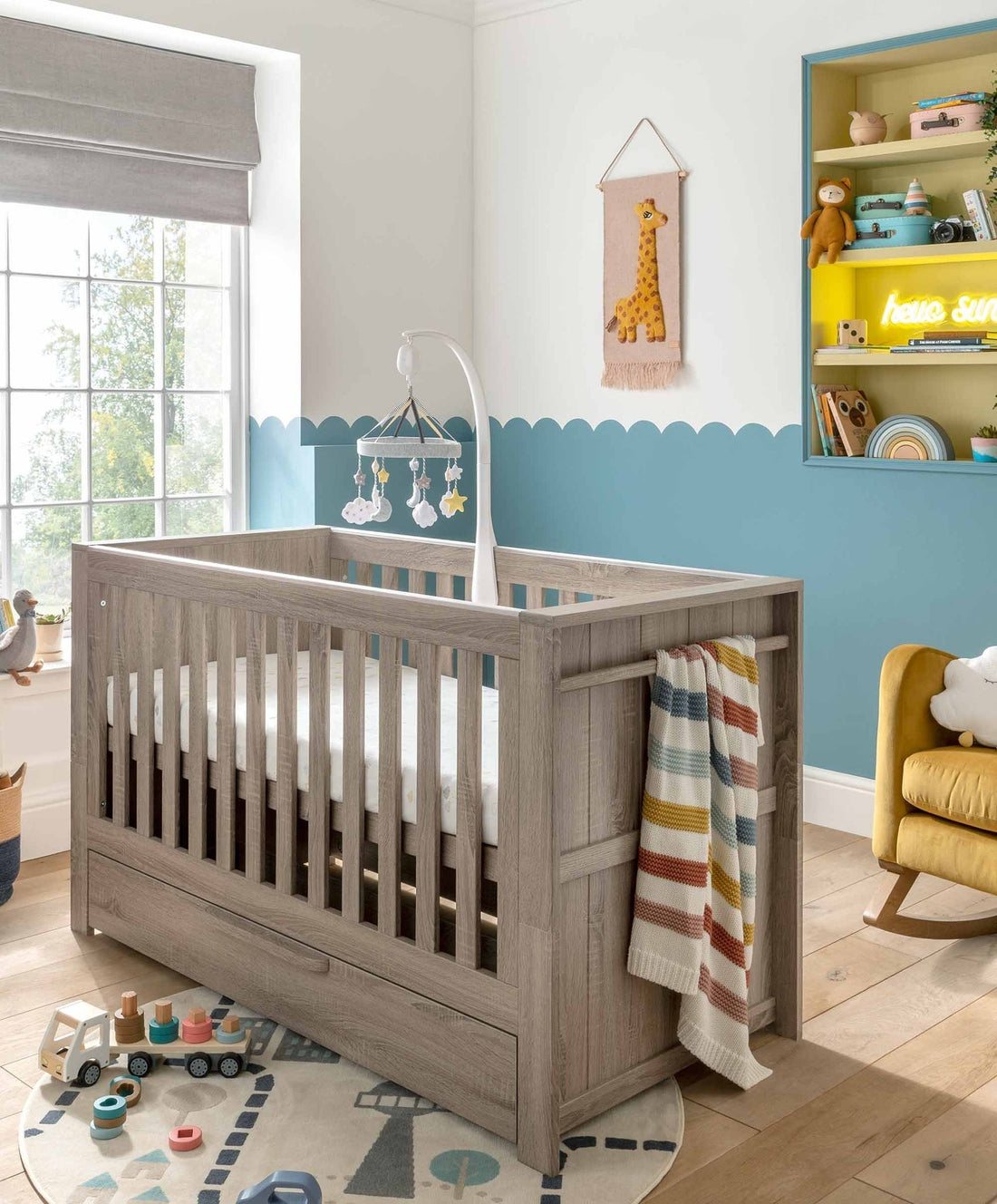 Mamas & Papas Franklin Cotbed - Grey Wash | Prenatal, Babies, Nusring, Cybex, Avent Cotbed