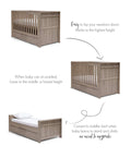 Mamas & Papas Franklin Cotbed - Grey Wash | Prenatal, Babies, Nusring, Cybex, Avent Cotbed