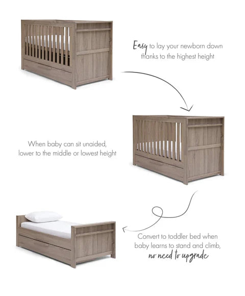 Mamas & Papas Franklin Cotbed - Grey Wash | Prenatal, Babies, Nusring, Cybex, Avent Cotbed