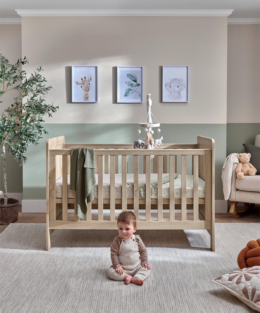 Mamas & Papas Atlas Cotbed - Light Oak | Prenatal, Babies, Nusring, Cybex, Avent Cot