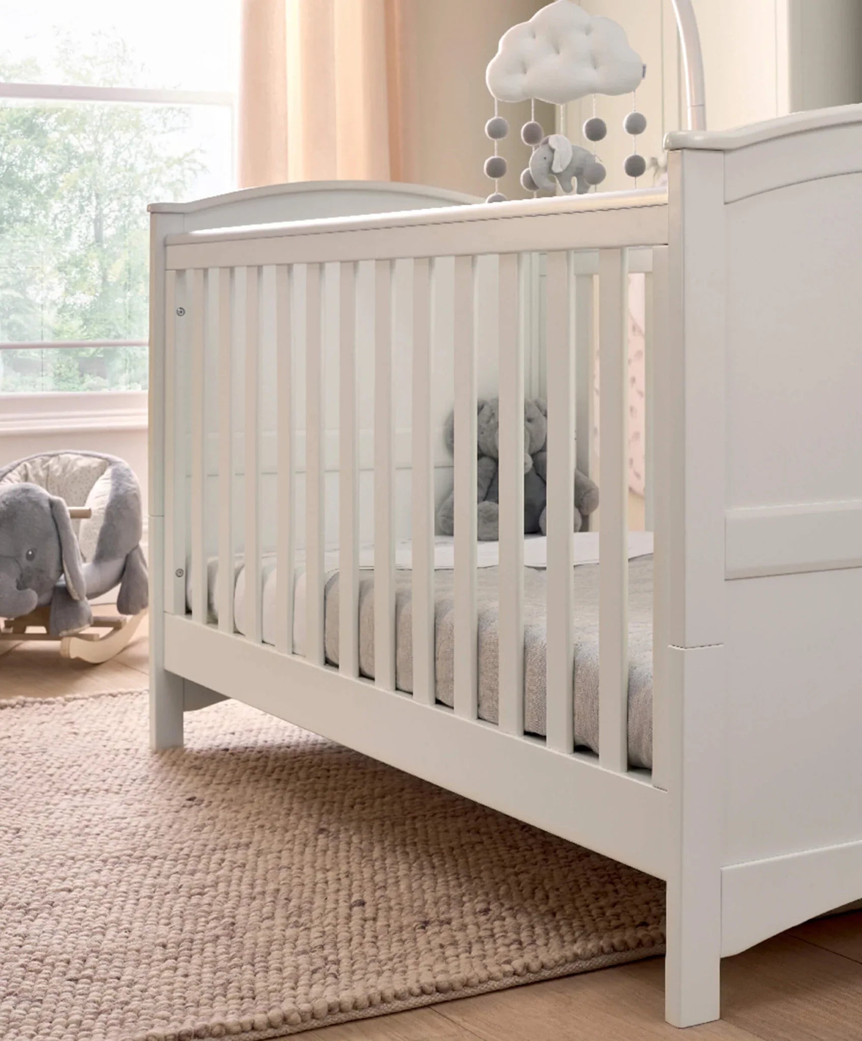Mamas & Papas Flyn Cotbed - White Cot Bed