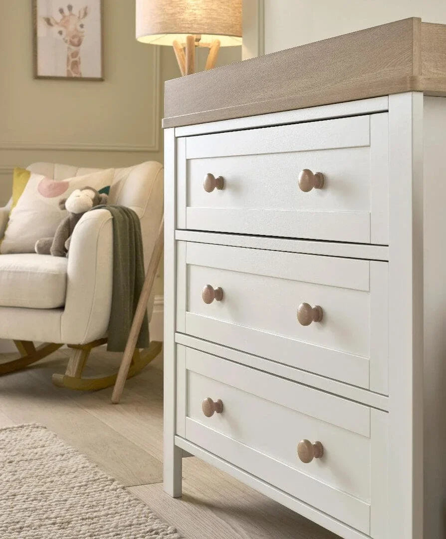 Mamas & Papas Wedmore Nursery Dresser Changer - White/Natural | Prenatal, Babies, Nusring, Cybex, Avent Dresser