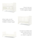Mamas & Papas Hampden Cotbed - White | Prenatal, Babies, Nusring, Cybex, Avent Cotbed