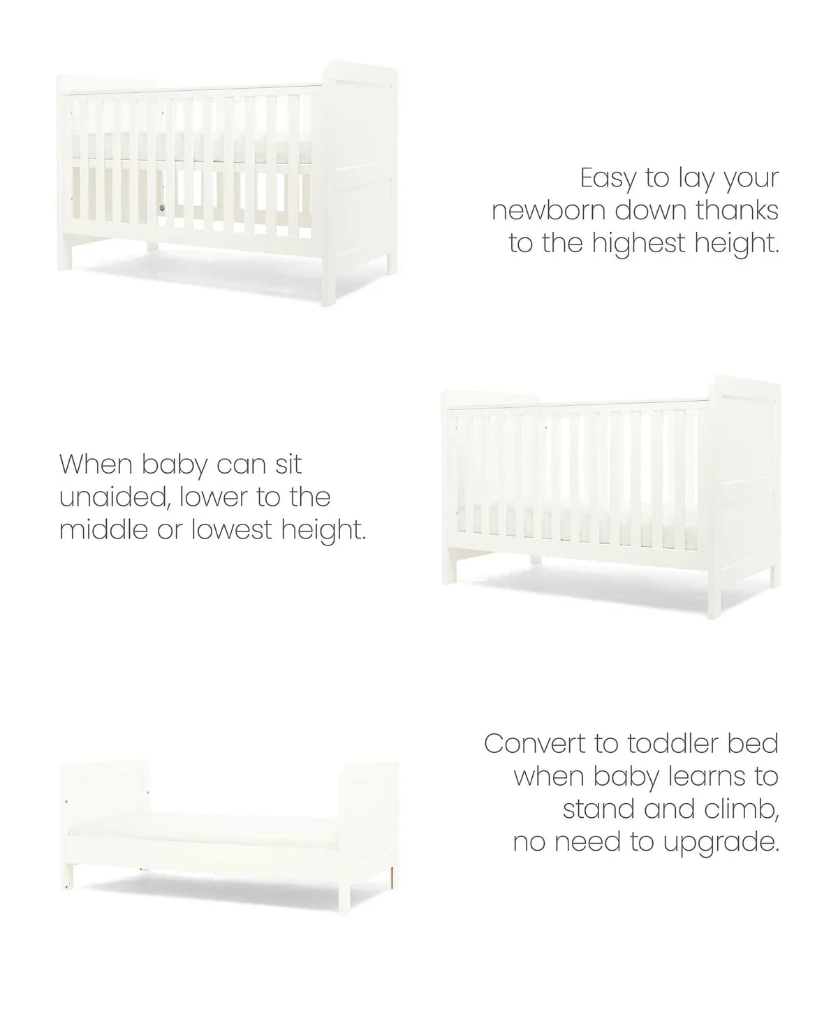 Mamas & Papas Hampden Cotbed - White | Prenatal, Babies, Nusring, Cybex, Avent Cotbed