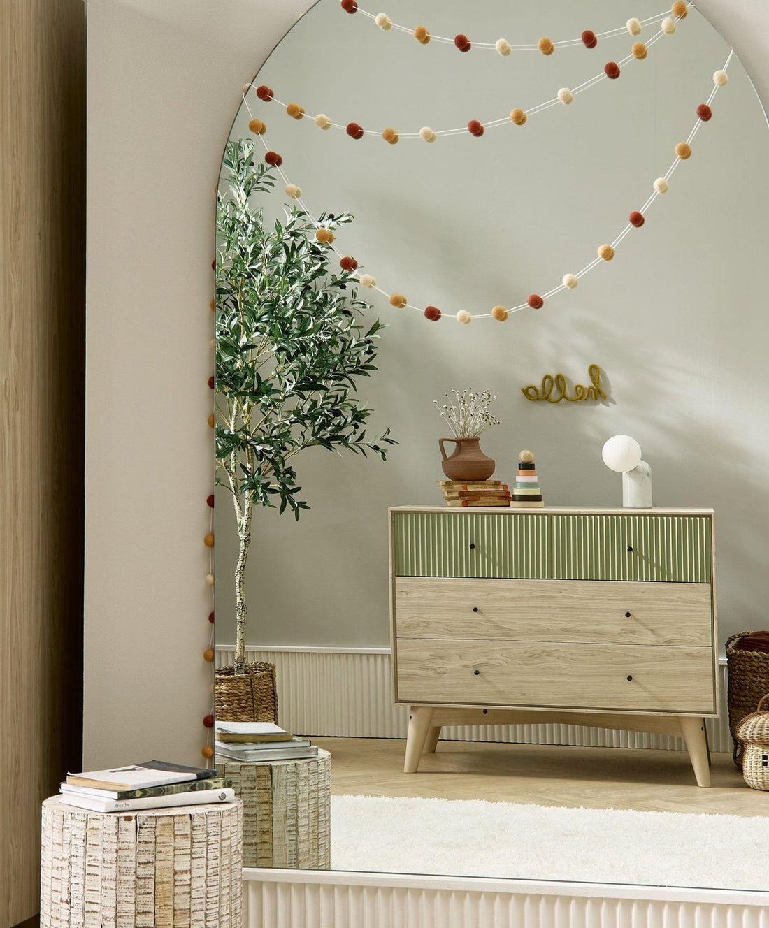 Mamas & Papas Coxley Nusery Dresser Changer Natural - Olive Green | Prenatal, Babies, Nusring, Cybex, Avent Dresser