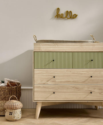 Mamas & Papas Coxley Nusery Dresser Changer Natural - Olive Green | Prenatal, Babies, Nusring, Cybex, Avent Dresser