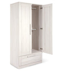 Mamas & Papas Atlas 2 Door Nursery Wardrobe with Storage Drawer - Nimbus White | Prenatal, Babies, Nusring, Cybex, Avent Nursery Furniture