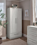 Mamas & Papas Atlas 2 Door Nursery Wardrobe with Storage Drawer - Nimbus White | Prenatal, Babies, Nusring, Cybex, Avent Nursery Furniture