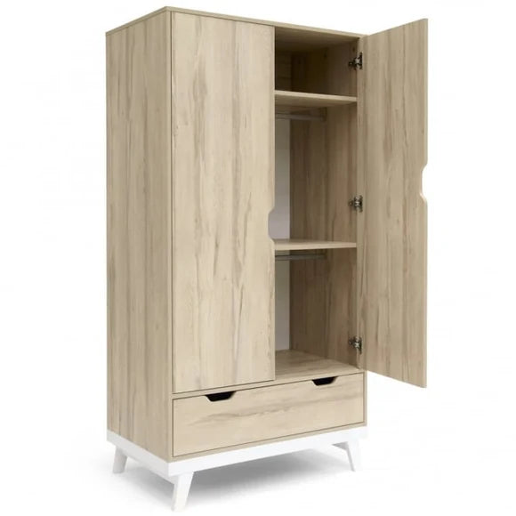 Mamas & Papas Lawson Wardrobe Natural Oak - White | Prenatal, Babies, Nusring, Cybex, Avent Nursery Wardrobes