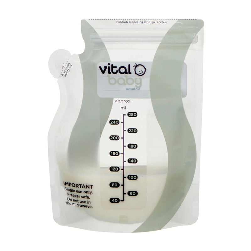 Vital Baby Nurture Easy Pour Breast Milk Storage Bags Pack of 30 | Prenatal, Babies, Nusring, Cybex, Avent Milk Storage Bag
