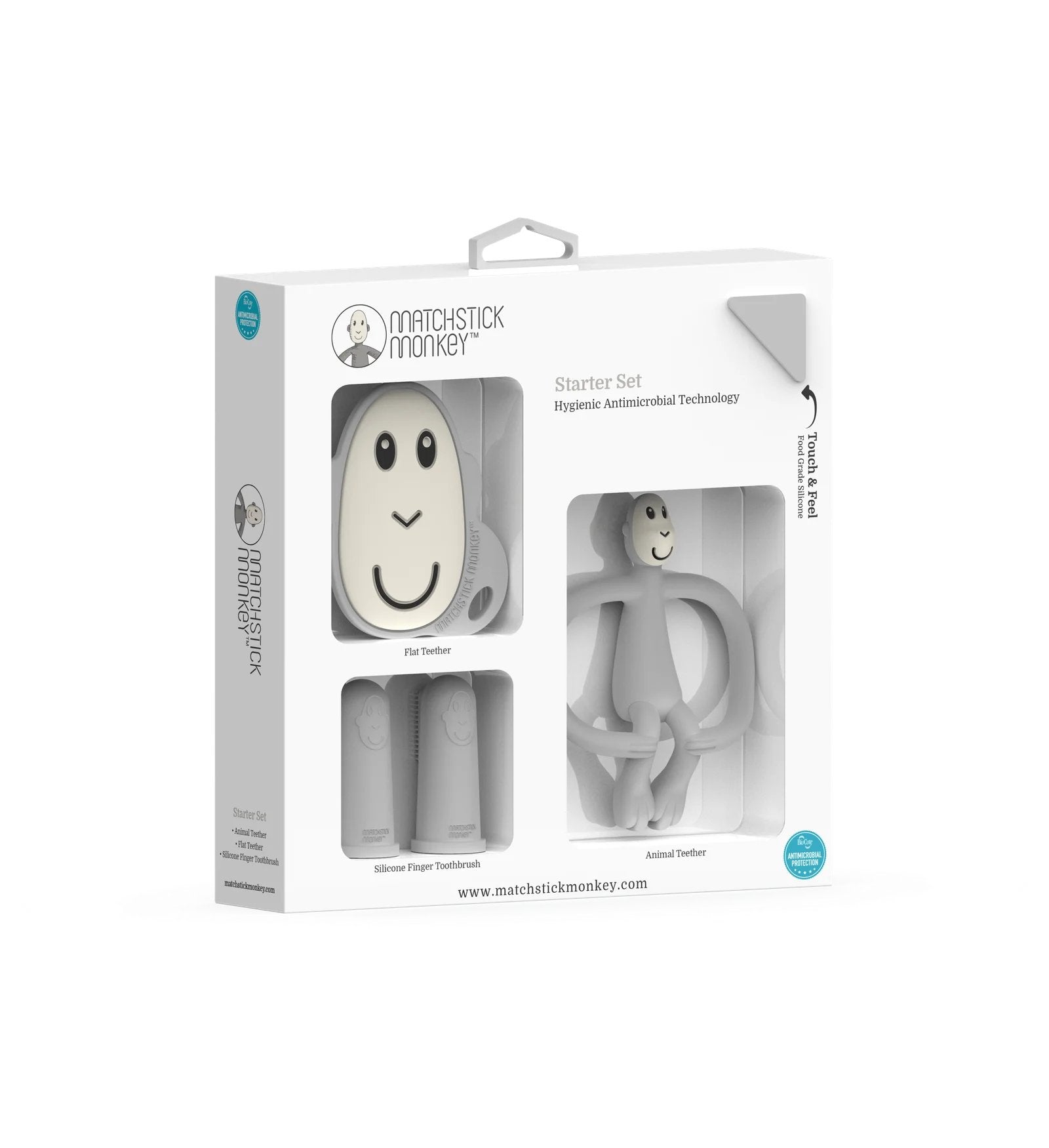 Matchstick Monkey Teething Starter Set - Cool Grey | Prenatal, Babies, Nusring, Cybex, Avent Teether