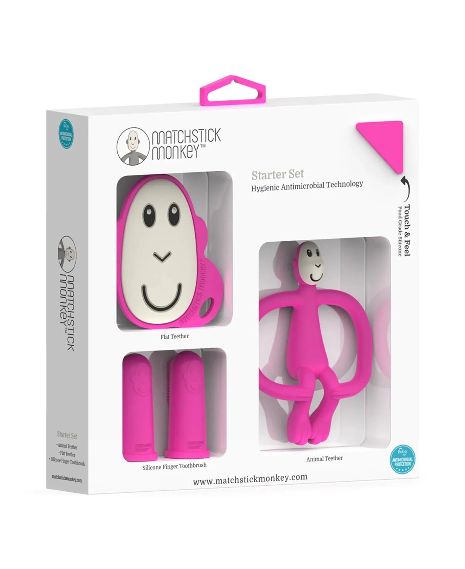 Matchstick Monkey Teething Starter Set - Pink Monkey | Prenatal, Babies, Nusring, Cybex, Avent Teether