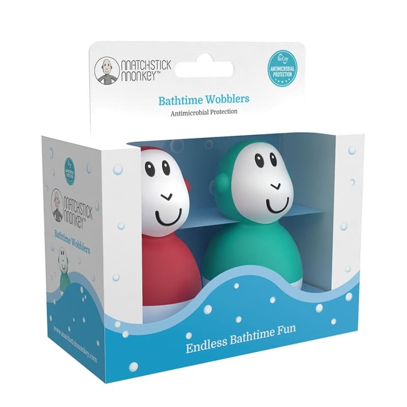 Matchstick Monkey Bathtime Wobblers - Green & Red | Prenatal, Babies, Nusring, Cybex, Avent Bath Toy