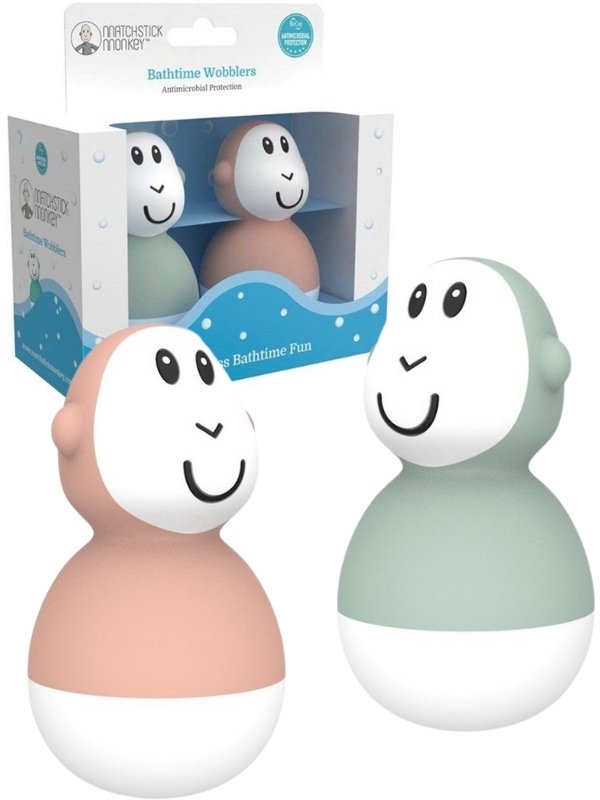 Matchstick Monkey Bathtime Wobblers - Pack of 2 Bath Toy | Prenatal, Babies, Nusring, Cybex, Avent Bath Toy