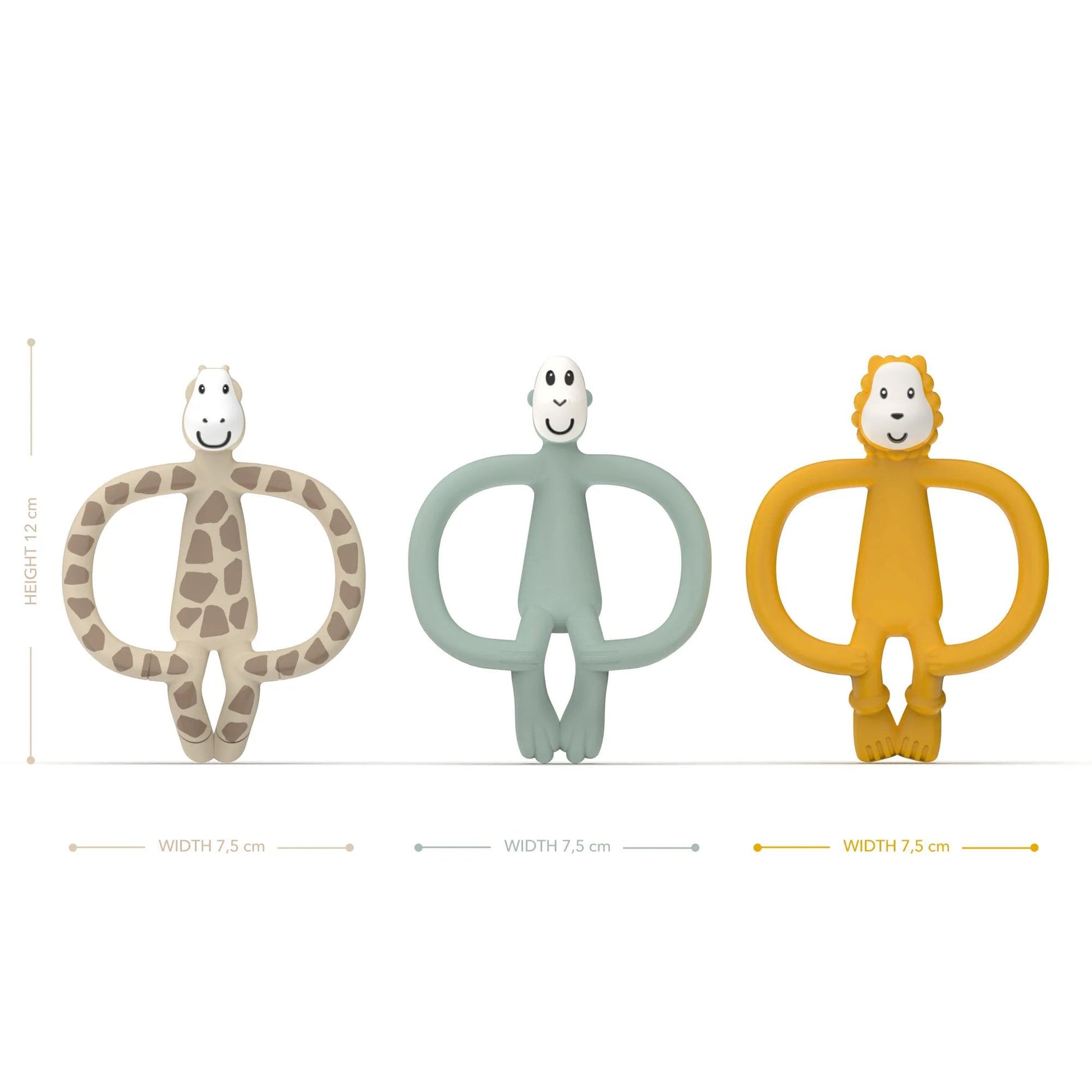 Matchstick Monkey Animal Teether Gift Set Pack of 3 | Prenatal, Babies, Nusring, Cybex, Avent Teether
