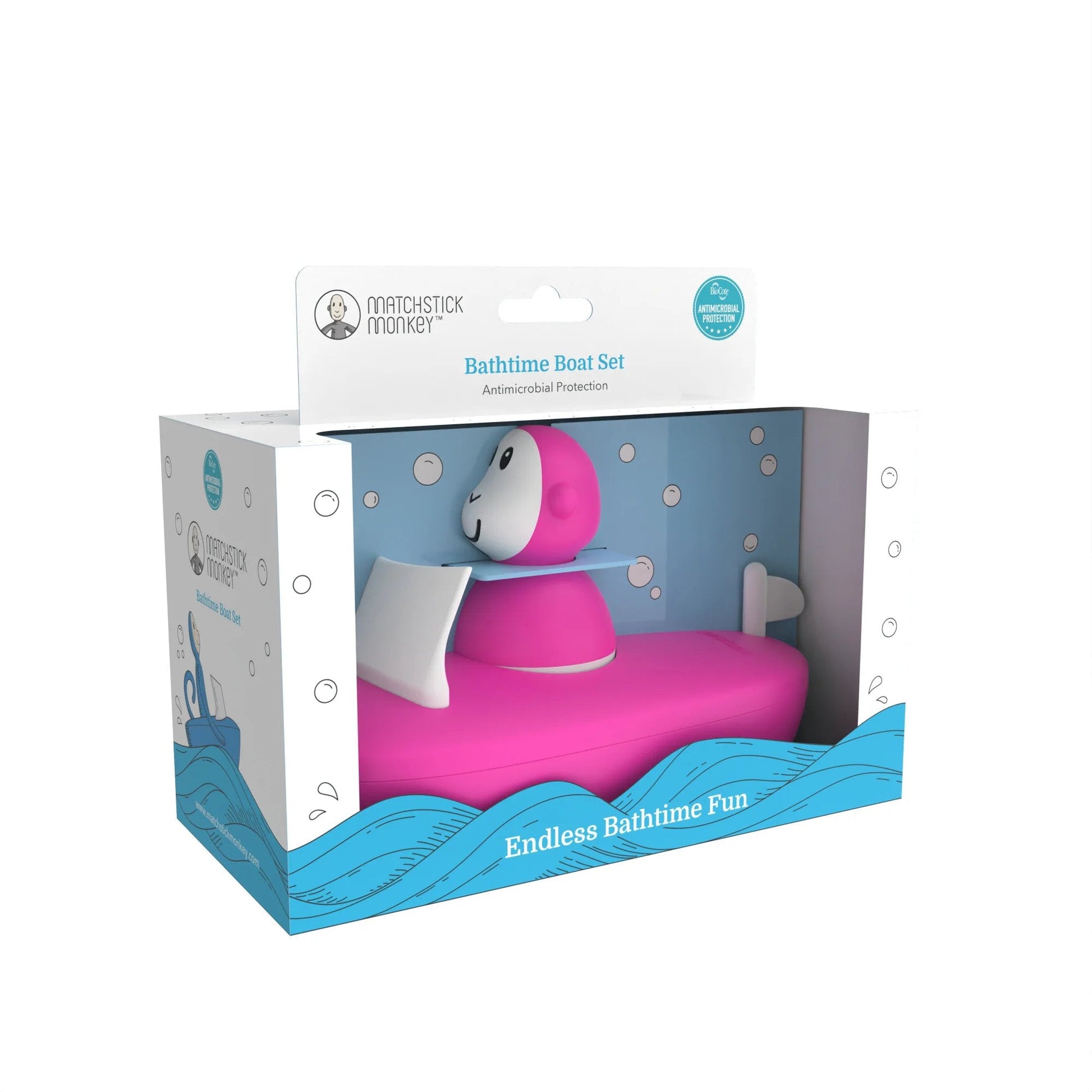 Matchstick Monkey Bathtime Boat Set - Pink | Prenatal, Babies, Nusring, Cybex, Avent Bath Toy