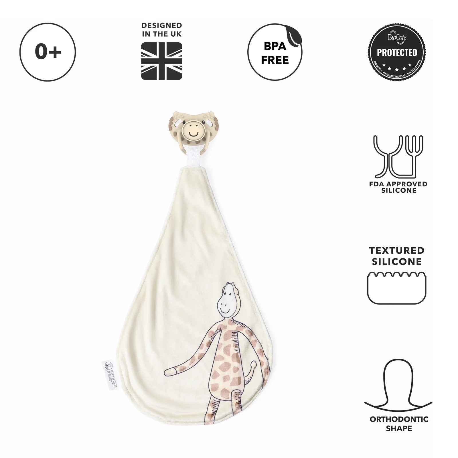 Matchstick Monkey All-in-1 Soother & Comforter Giraffe | Prenatal, Babies, Nusring, Cybex, Avent Pacifier