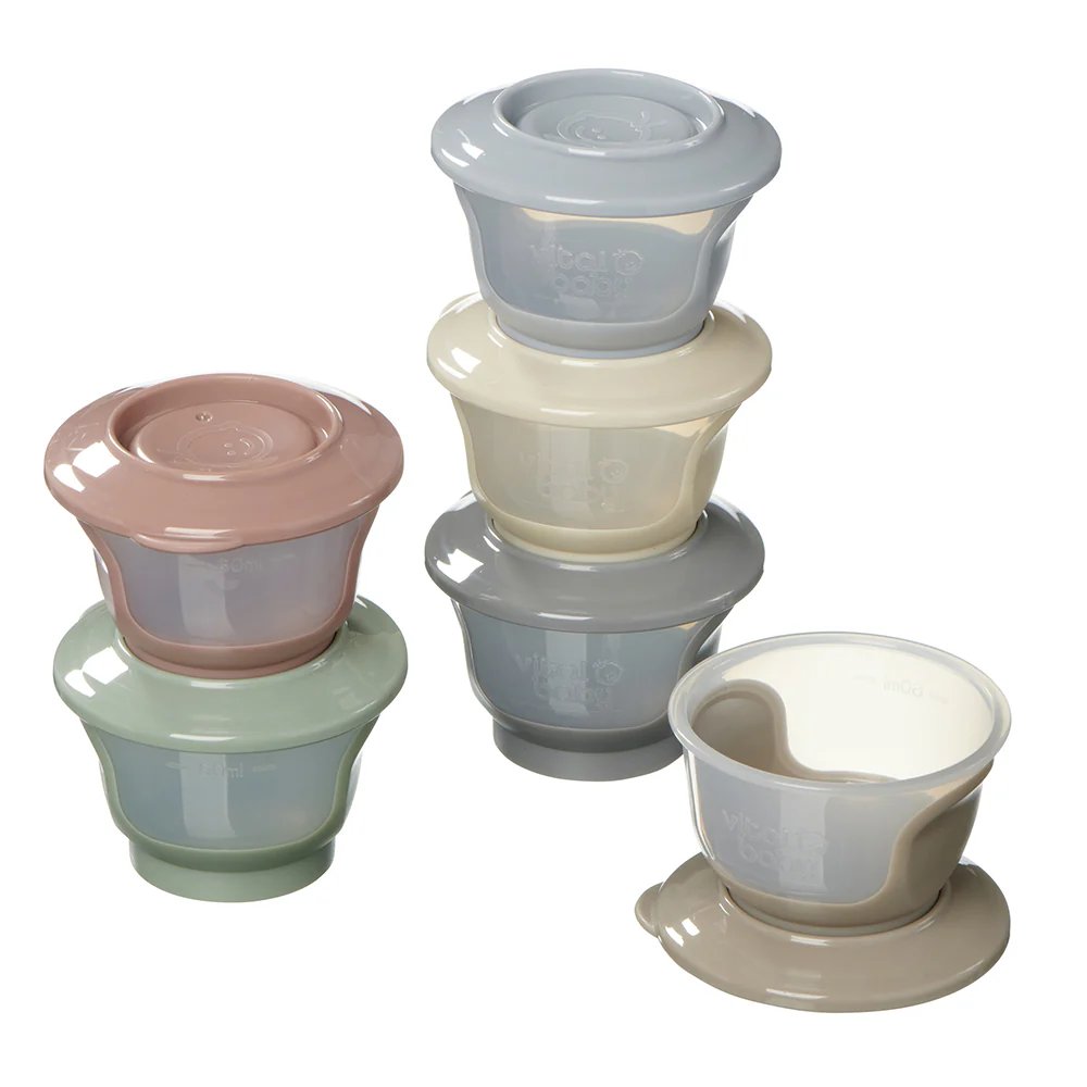 Vital Baby Nourish Store & Wean™ Pots 60ml Pack of 6 - Natural | Prenatal, Babies, Nusring, Cybex, Avent Food Pot