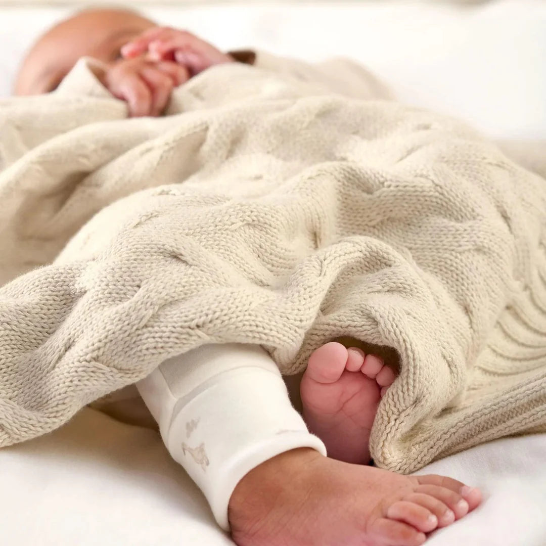 Mamas & Papas Cable Knit Blanket Cream Welcome to the World Duckling | Prenatal, Babies, Nusring, Cybex, Avent Blanket