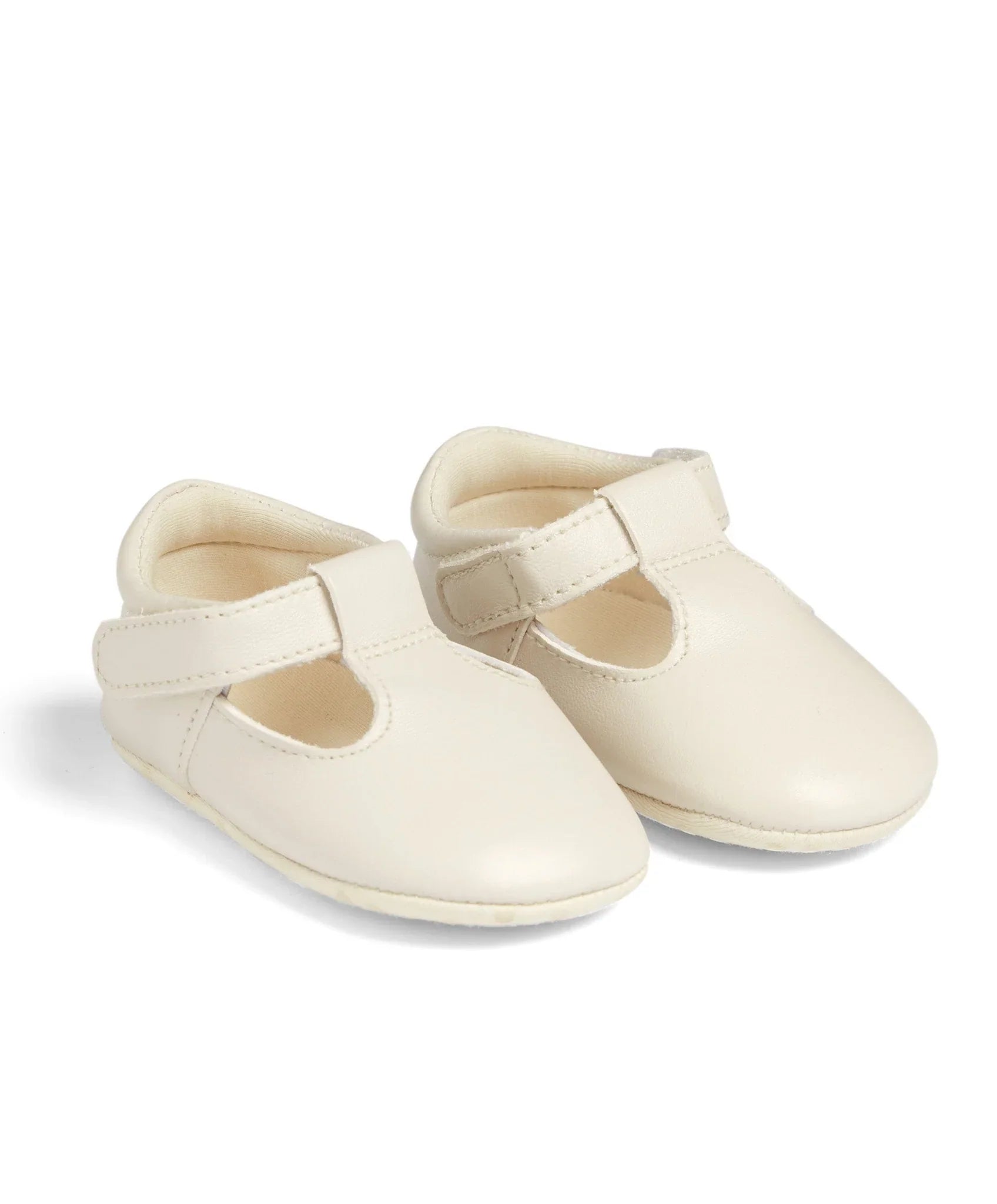 Mamas & Papas T-bar Pram Shoes - White Pram Shoe