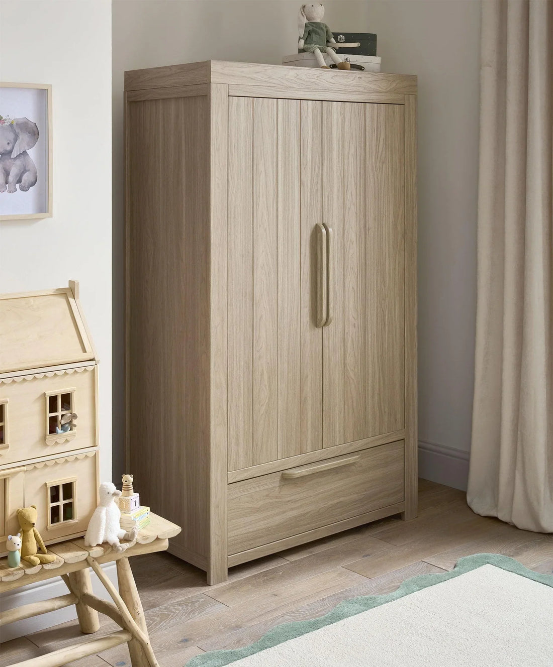 Mamas & Papas Franklin Wardrobe - Oak | Prenatal, Babies, Nusring, Cybex, Avent Wardrobe