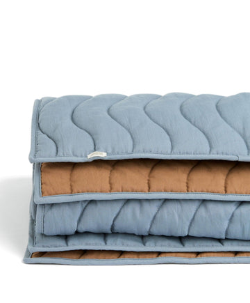 Quilt (3 Tog) - Blue Mustard Wave
