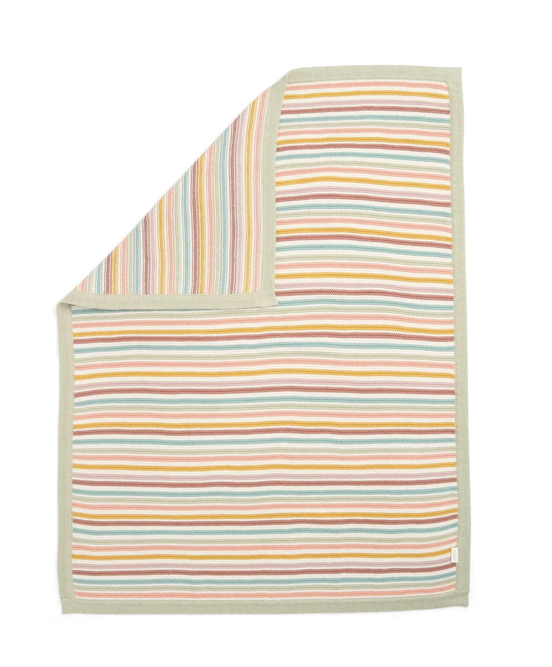Knitted Blanket - Multi Colour Stripe