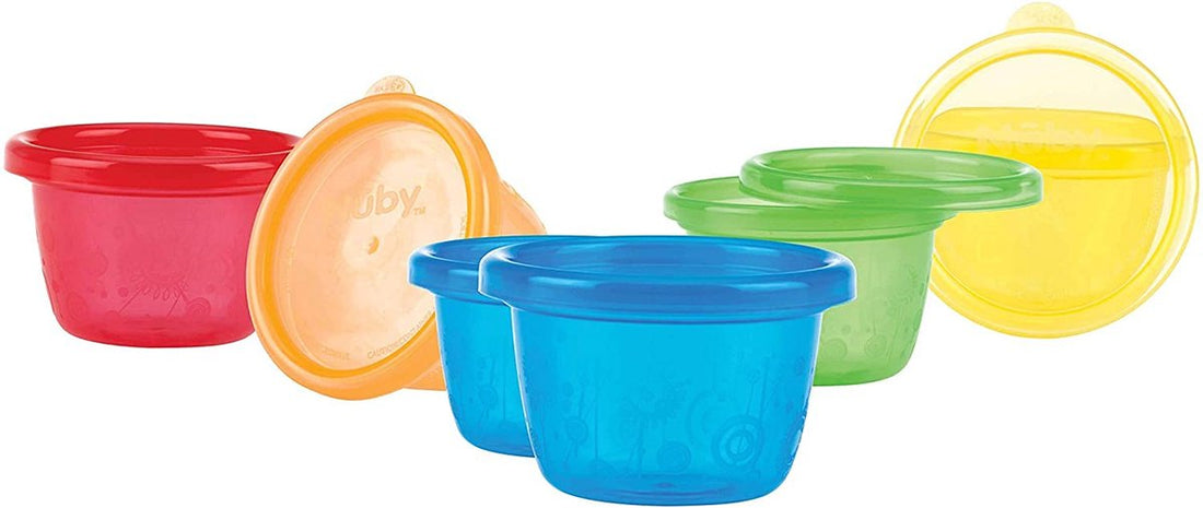 Nuby Nuby Snack Bowl Set with Flat Lid 120ml Pack of 6 | Prenatal, Babies, Nusring, Cybex, Avent Bowl