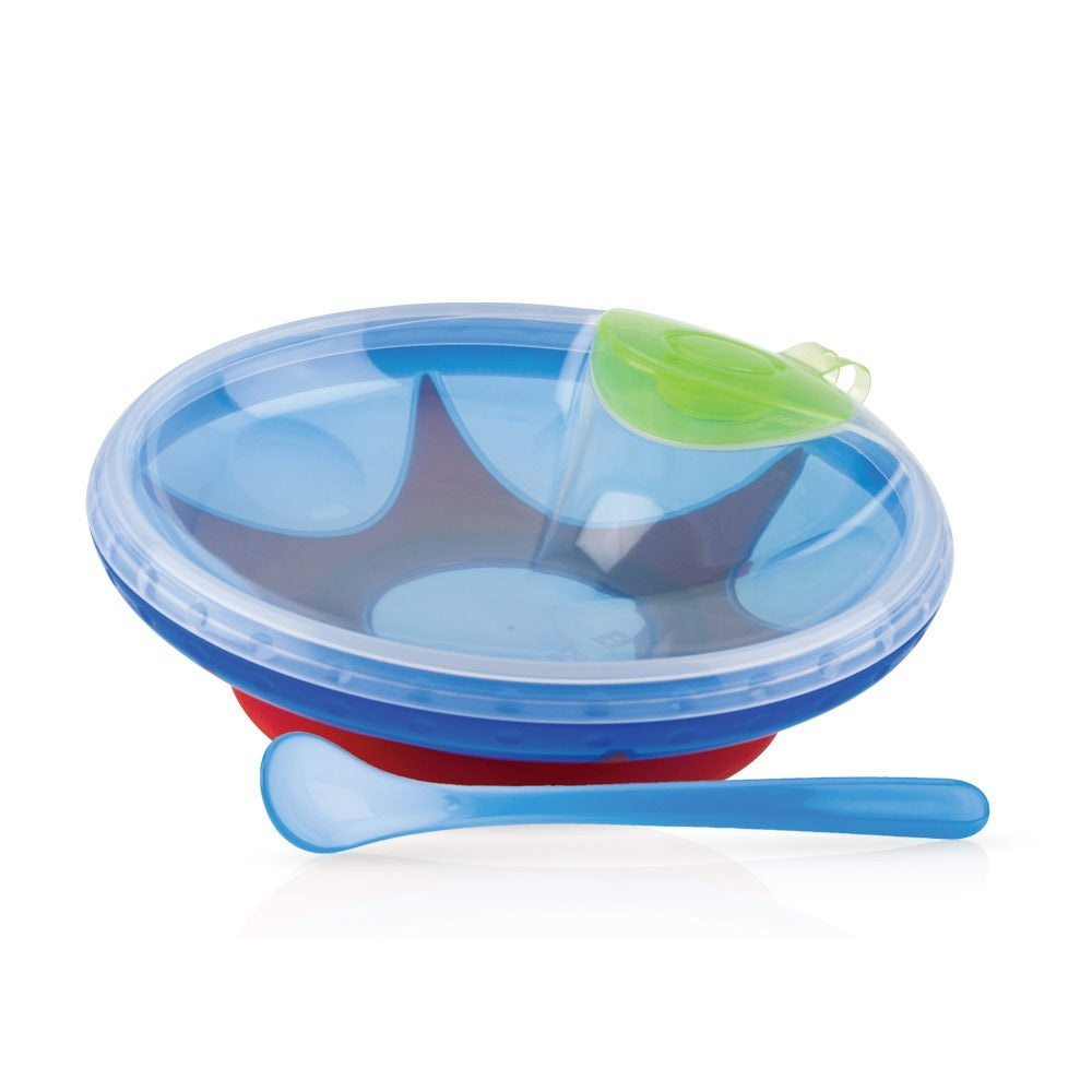 Nuby Warming Plate with Spoon blue 400ml | Prenatal, Babies, Nusring, Cybex, Avent Plate
