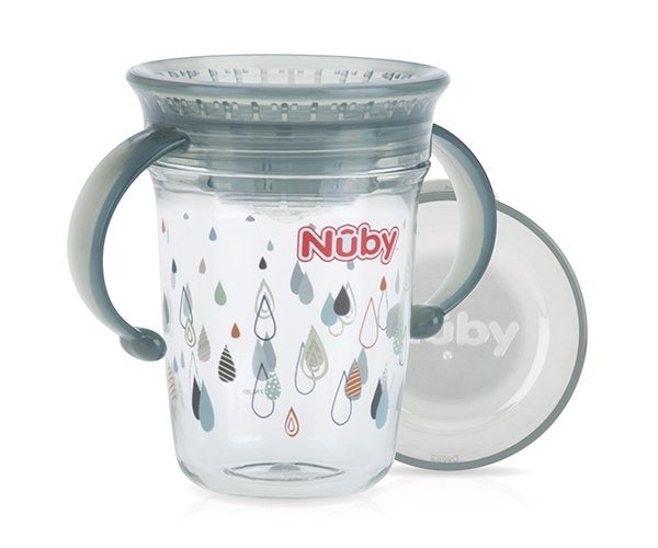 Nuby Twin Handle 360° Wonder Cup Made with Tritan 240ml 6m+ Grey | Prenatal, Babies, Nusring, Cybex, Avent Cup