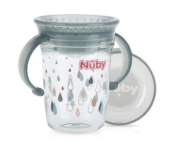 Nuby Twin Handle 360° Wonder Cup Made with Tritan 240ml 6m+ Grey | Prenatal, Babies, Nusring, Cybex, Avent Cup