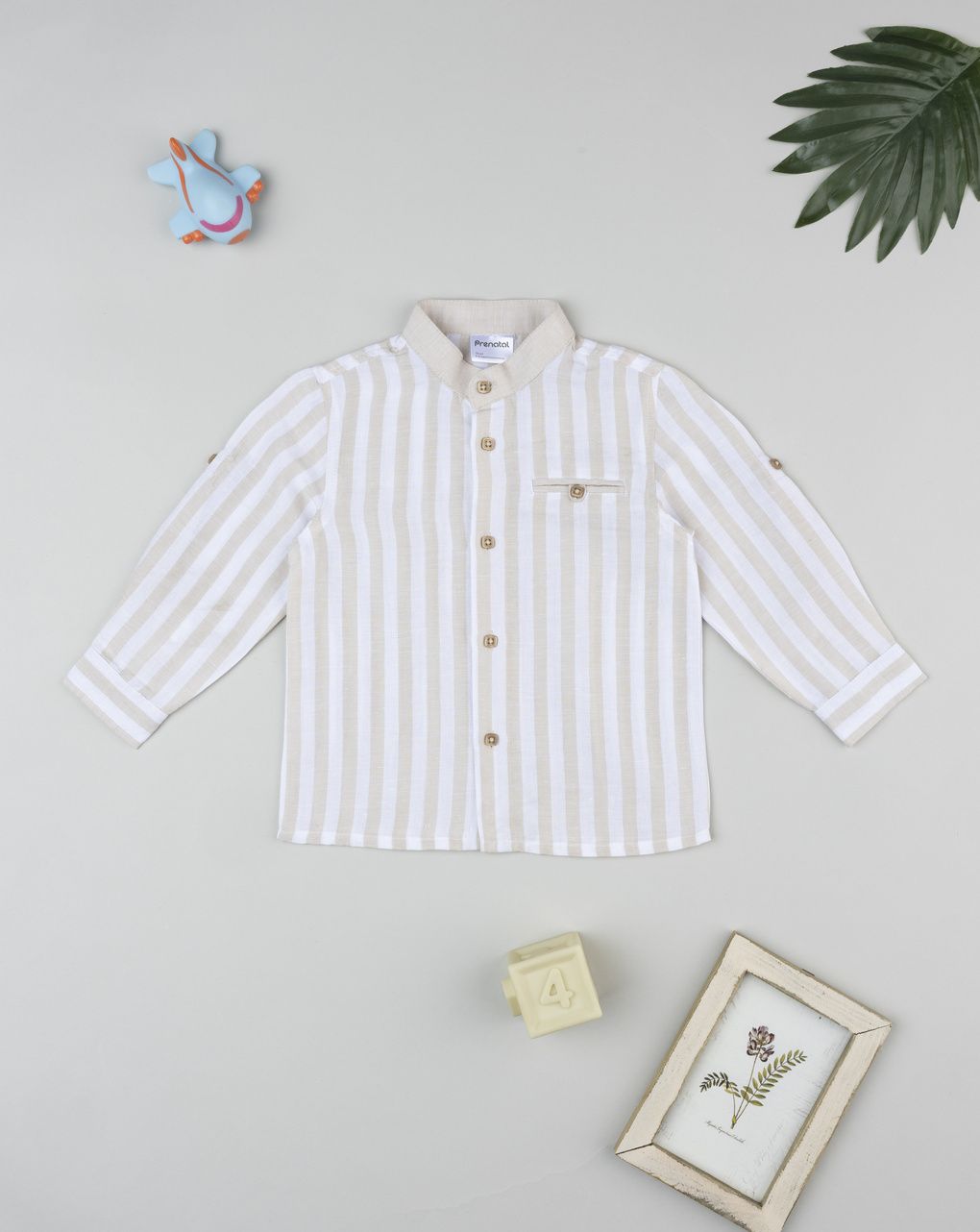 Prenatal Striped linen shirt for boys