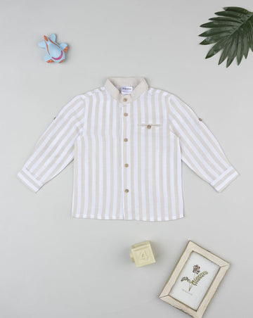 Prenatal Striped linen shirt for boys