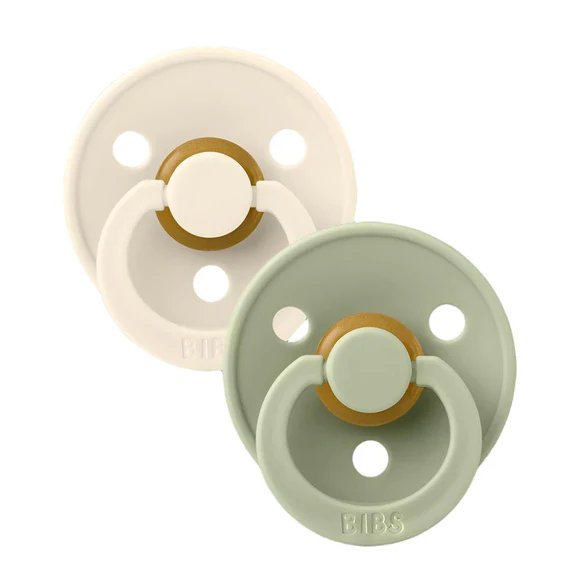 Bibs Colour 2 Pack Latex S2 Ivory/Sage Soother USA, Lebanon