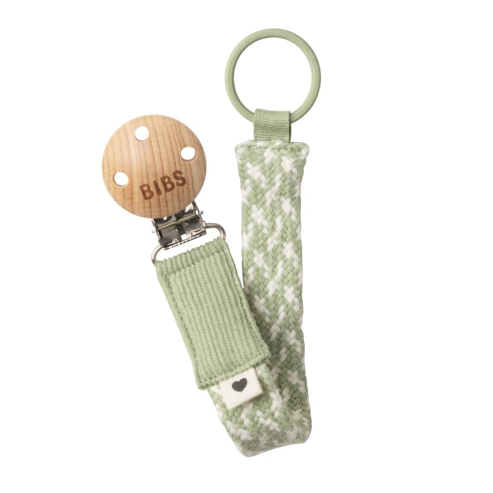 Bibs Bibs Pacifier Clip Sage/Ivory Holder USA, Lebanon