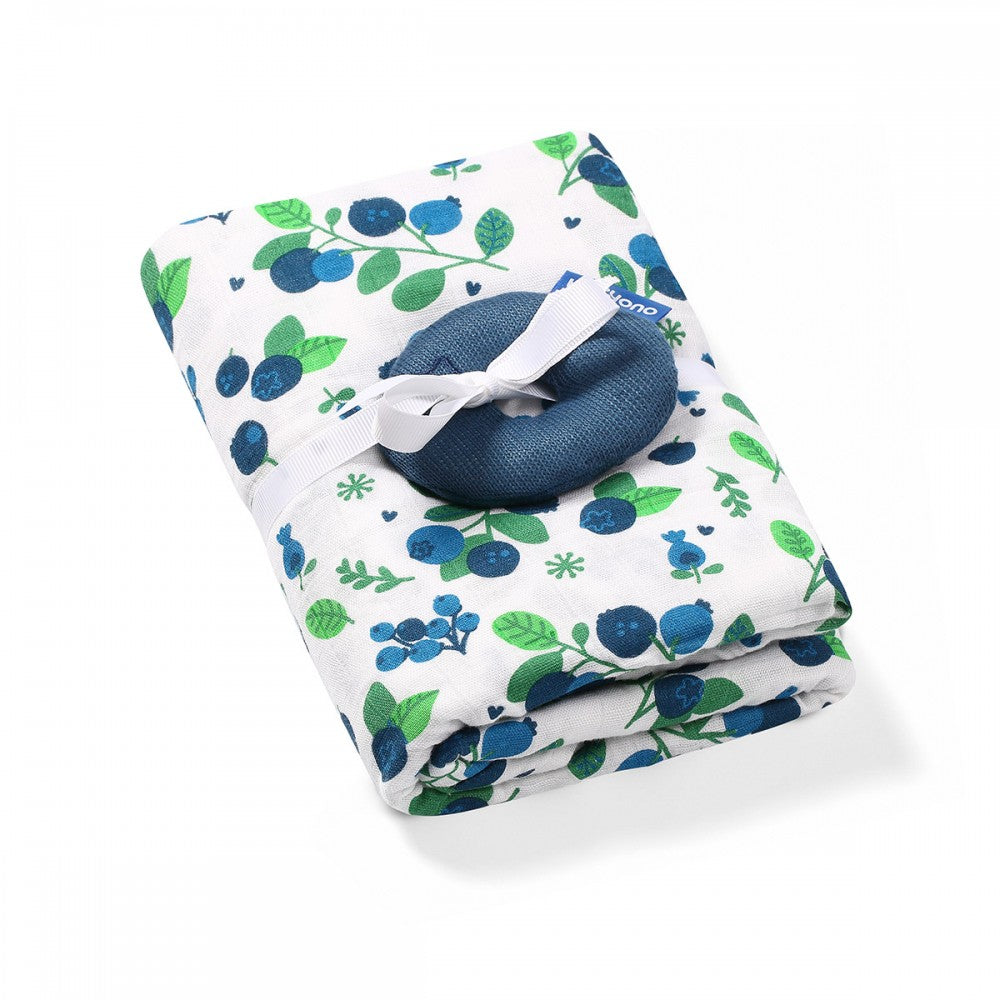Babyono Bamboo Muslin Swaddle Blueberry 120x120cm | Prenatal, Babies, Nusring, Cybex, Avent Swaddle/Blanket